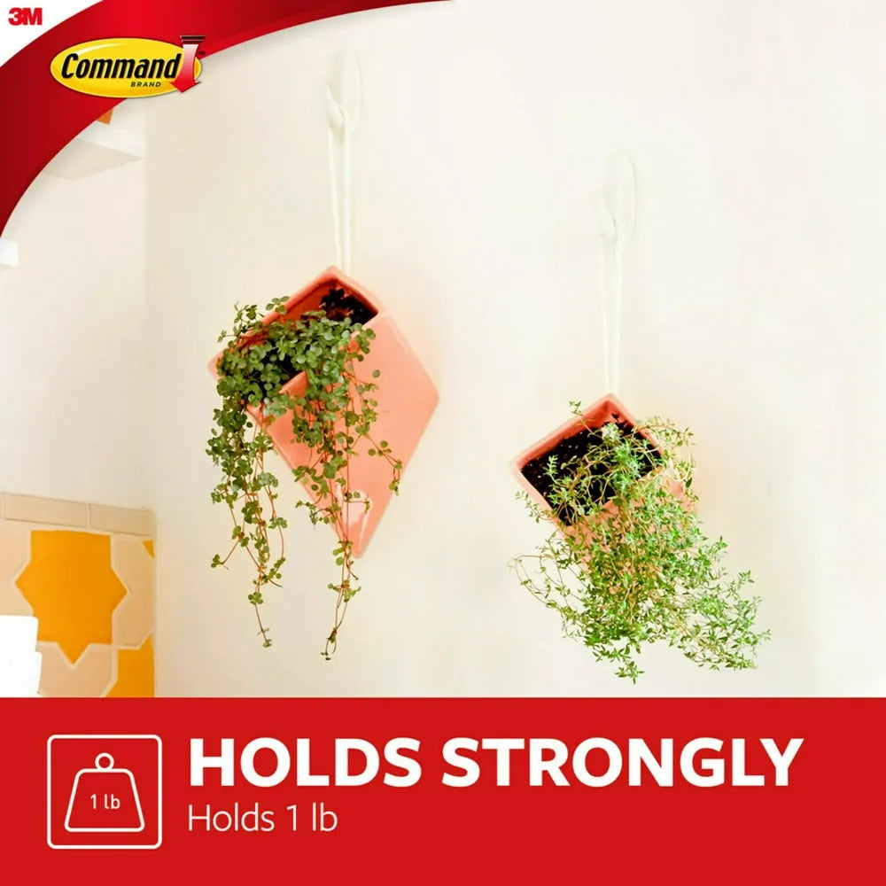 Command Small Designer Wall Hooks - White, 2 Hooks + 4 Strips-051131769090-LR-179627-4-LR eShop