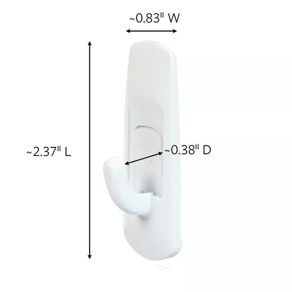 Command Small Utility Wall Hook - White, 6 Hooks + 12 Strips-051131949430-LR-212660-3-LR eShop