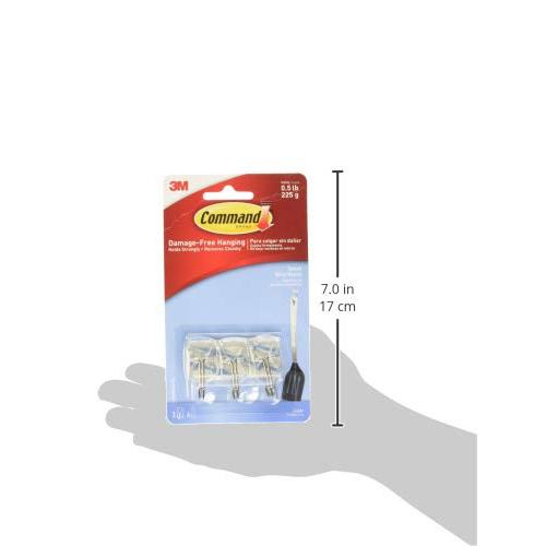 Command Small Wire Wall Hooks - Clear, 3 Hooks + 4 Strips-051141347011-LR-273051-3-LR eShop