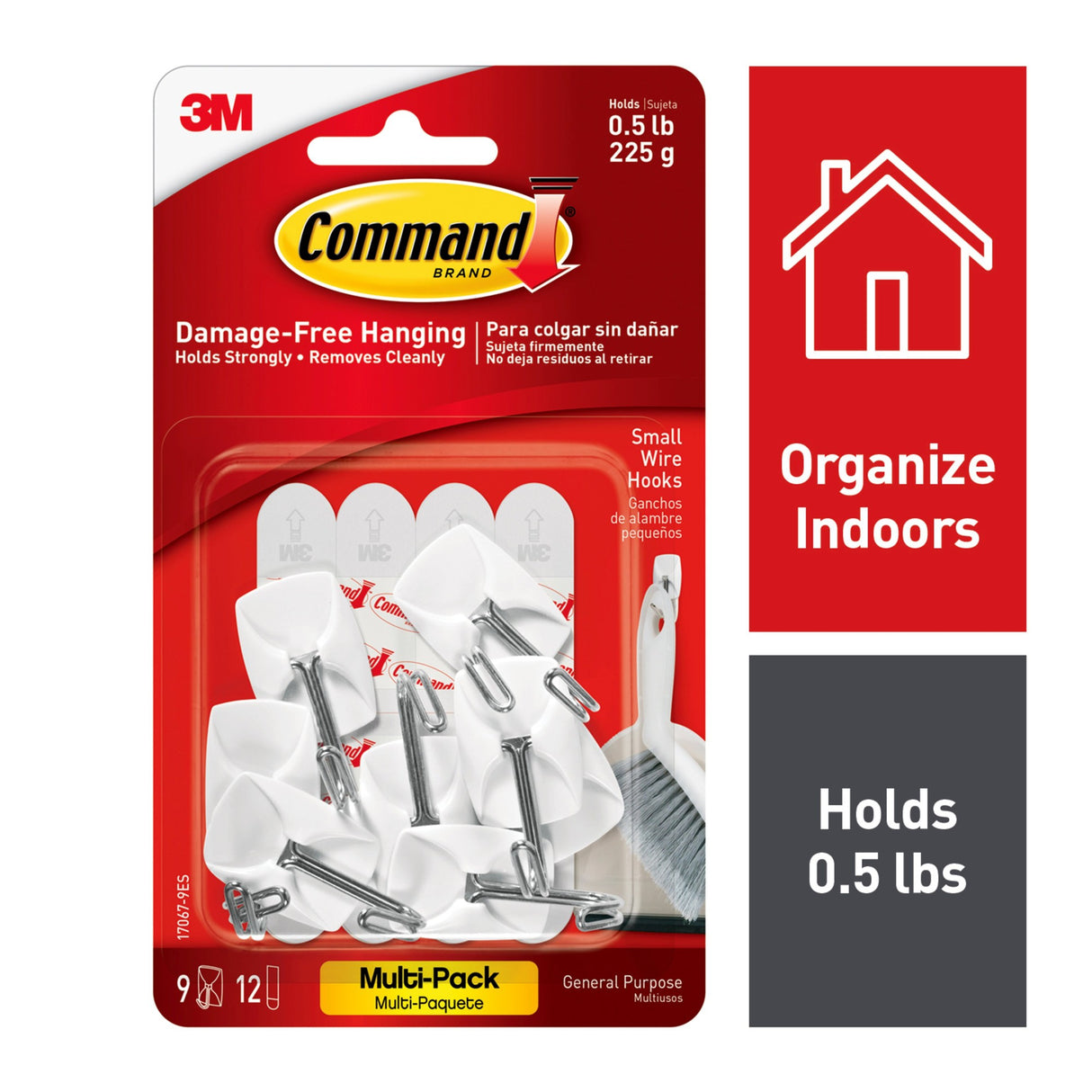 Command Small Wire Wall Hooks - White, 9 Hooks + 12 Strips-051131949492-LR-212658-3-LR eShop