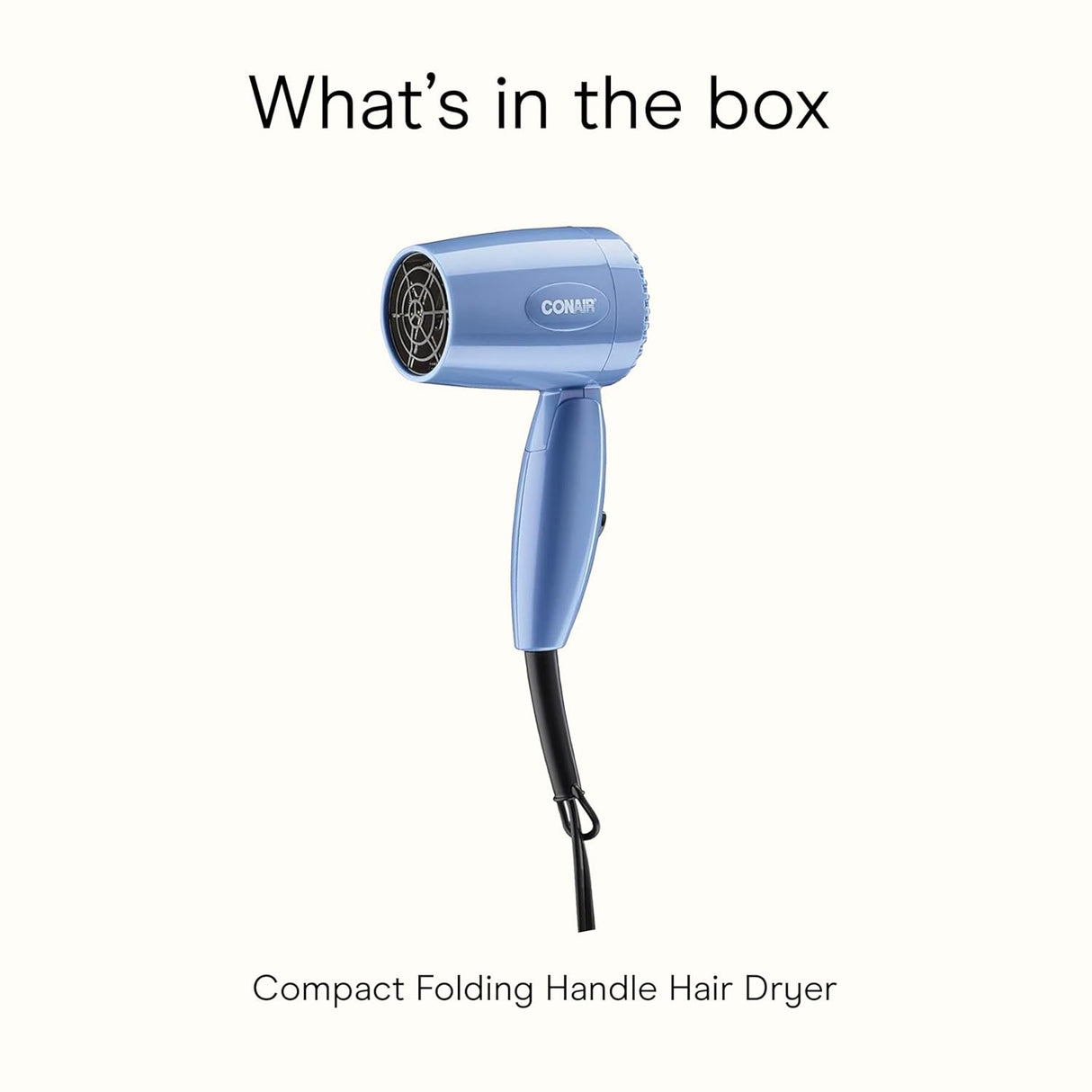 CONAIR 1600 Watt Compact Blow Dryer with Folding Handle - Blue-074108182852-LR-188299-9-LR eShop