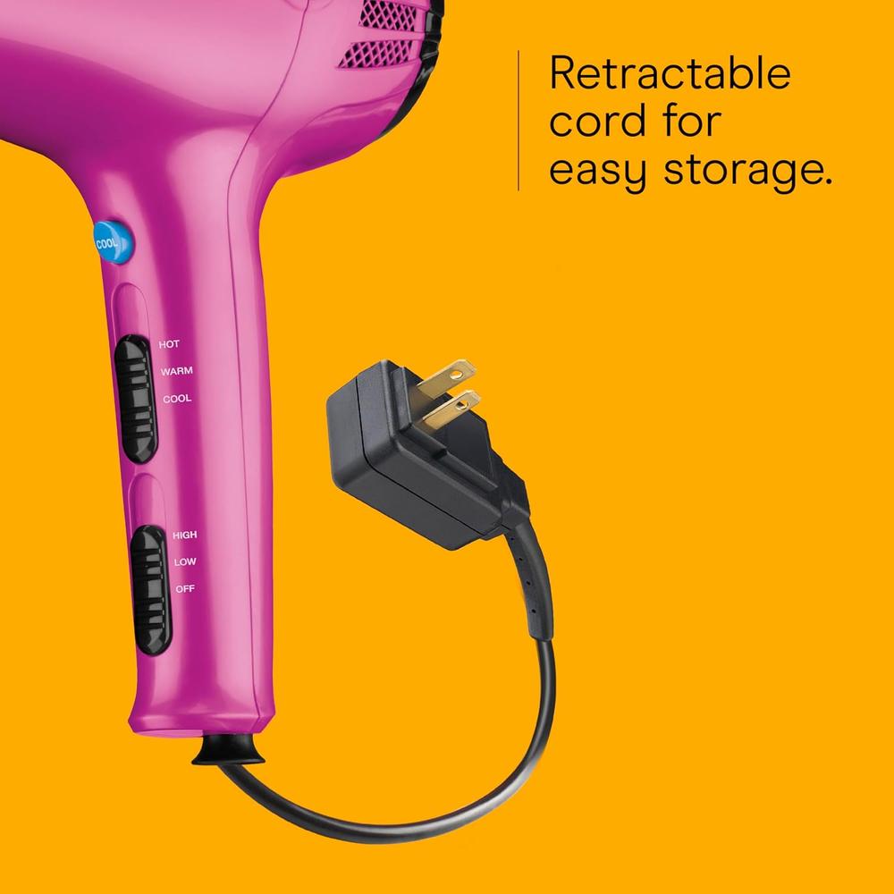 CONAIR 1875 Watt Cord Keeper Hair Dryer - Pink-074108062758-LR-177721-7-LR eShop