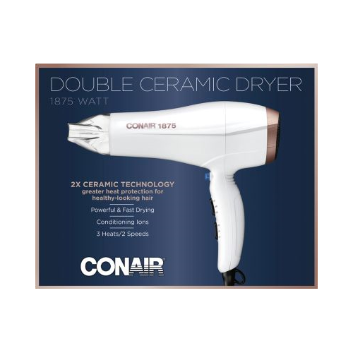 CONAIR 1875 Watt Double Ceramic Hair Dryer - White-074108392695-LR-343661-1-LR eShop