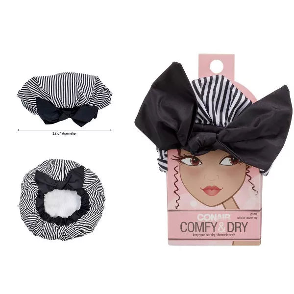 CONAIR Comfy & Dry Shower Cap with Bow-074108559487-LR-335415-7-LR eShop