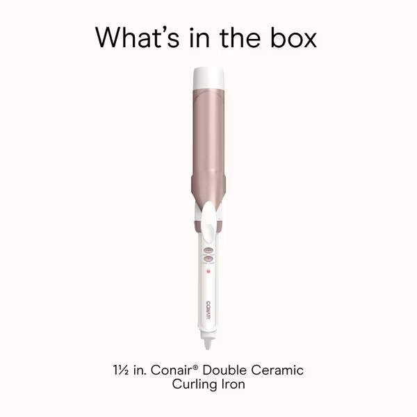 Conair Double Ceramic Curling Iron, 1.5"-074108376299-LR-361088-11-LR eShop