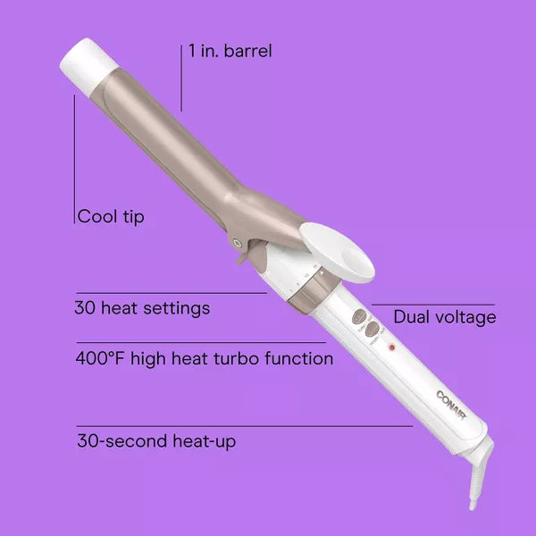 CONAIR Double Ceramic Curling Iron - Rose Gold, 1"-074108376275-LR-325332-4-LR eShop