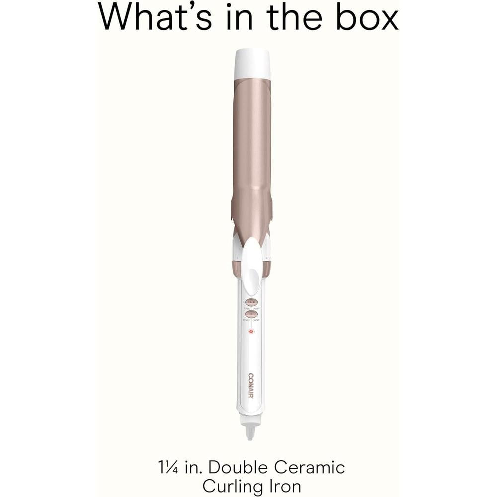CONAIR Double Ceramic Curling Iron - Rose Gold, 1.25"-074108376282-LR-325333-9-LR eShop