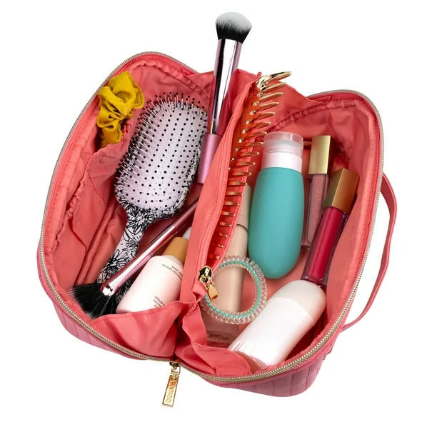CONAIR Fold Flat Quilt Cosmetic Bag - Pink-079642320579-LR-357080-6-LR eShop
