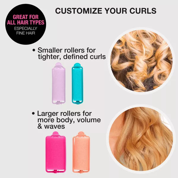 CONAIR Heatless Soft Curl Foam Rollers - Assorted Sizes & Colors, 48 count-074108611185-LR-192407-5-LR eShop