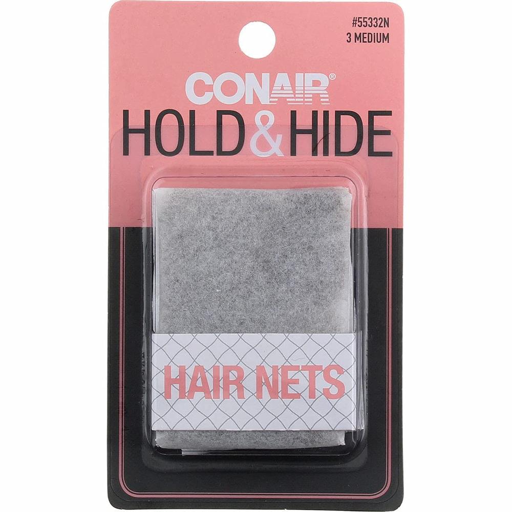 CONAIR Hold & Hide Hair Nets - Brown, 3 count-074108553324-LR-190393-1-LR eShop