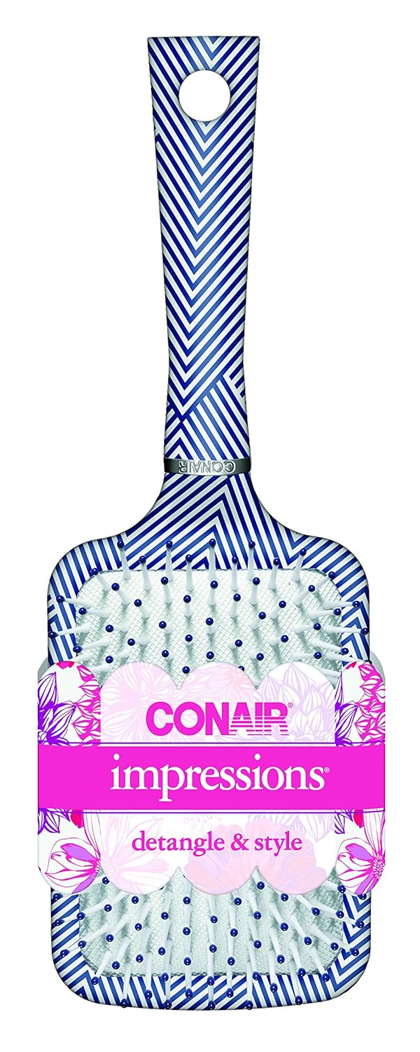 CONAIR Impressions Detangle & Style Paddle Cushion Hair Brush - Assorted-074108877109-LR-219410-4-LR eShop