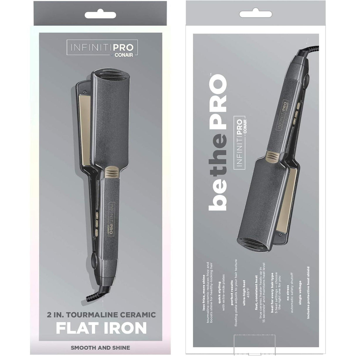 CONAIR Infinitipro Tourmaline Ceramic Flat Iron, 2"-074108057631-LR-177726-2-LR eShop