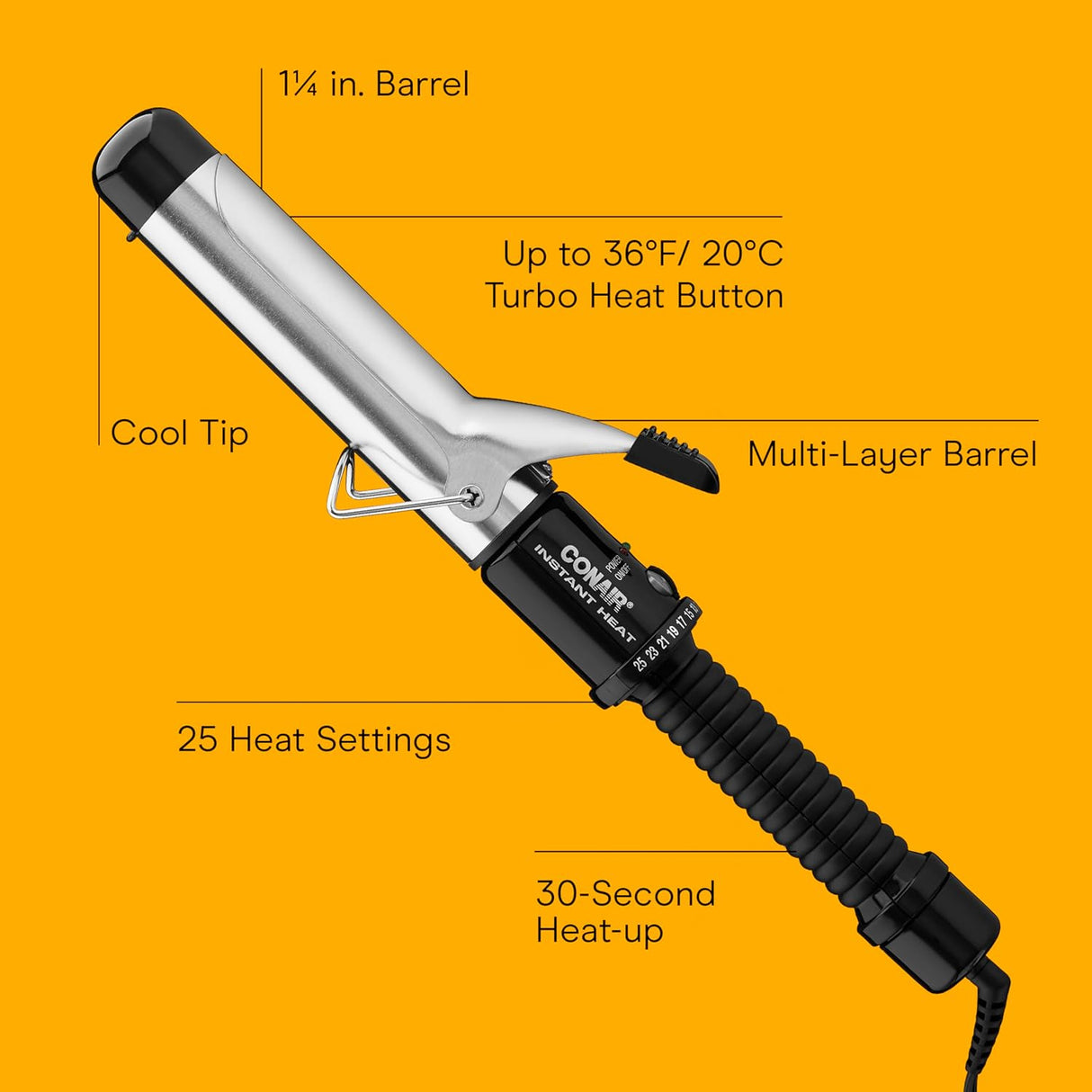 CONAIR Instant Heat Curling Iron, 1.25"-074108110992-LR-188312-2-LR eShop