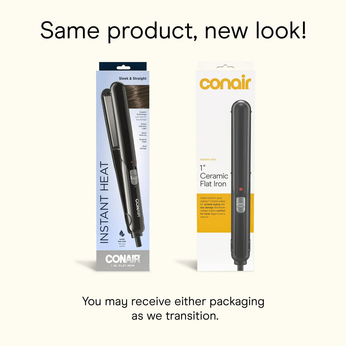 CONAIR Instant Heat Flat Iron, 1"-074108504210-LR-361101-8-LR eShop