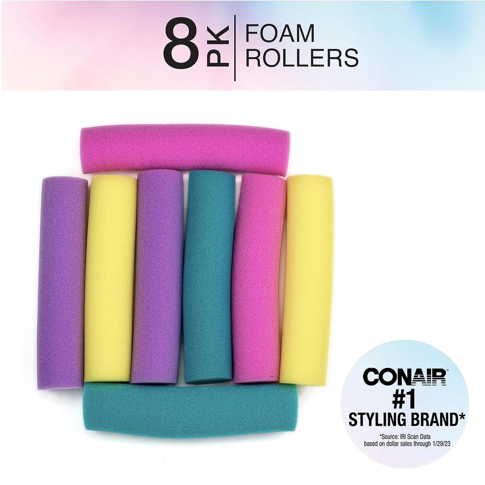 CONAIR Lift & Volume Heatless Foam Rollers - Assorted Sizes, 8 count-074108666284-LR-321014-2-LR eShop