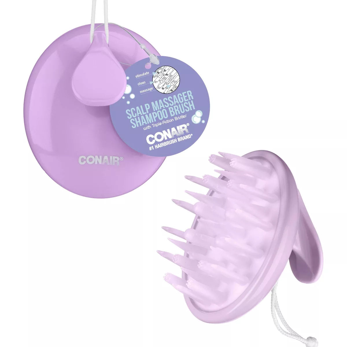 CONAIR Scalp Care Massager Shampoo Brush With Triple Action Bristles - Purple-074108952790-LR-353433-4-LR eShop