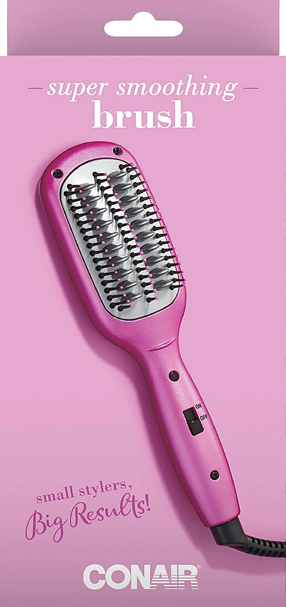 CONAIR Super Smoothing Mini Ceramic Hair Straightening Brush - Pink-074108514226-LR-361544-1-LR eShop