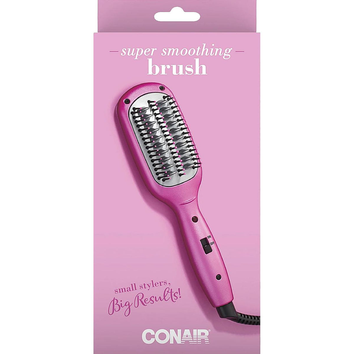 CONAIR Super Smoothing Mini Ceramic Hair Straightening Brush - Pink-074108514226-LR-361544-1-LR eShop
