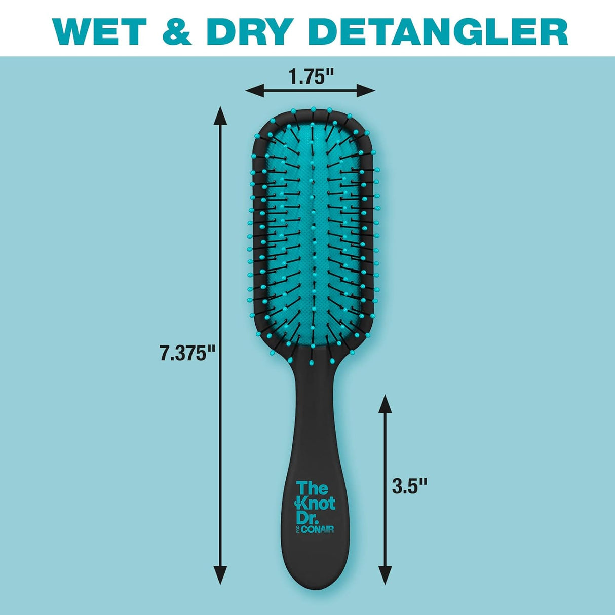 CONAIR The Knot Dr. Pro Mini Wet & Dry Detangler Small Hair Brush - Blue-074108952974-LR-332533-4-LR eShop