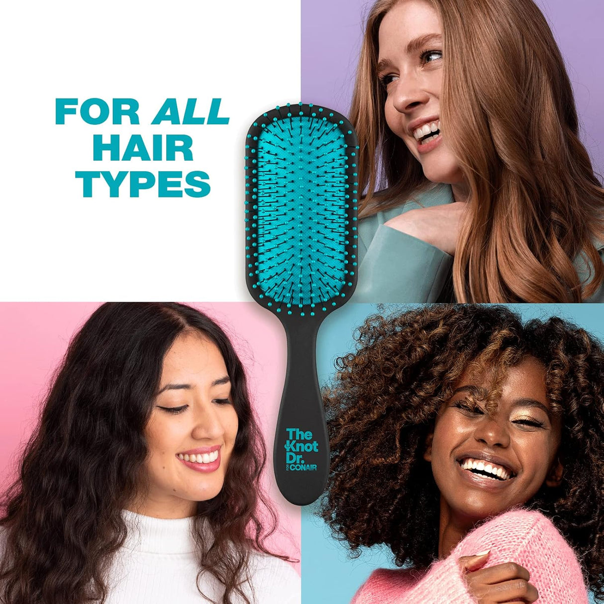 CONAIR The Knot Dr. Pro Mini Wet & Dry Detangler Small Hair Brush - Blue-074108952974-LR-332533-6-LR eShop