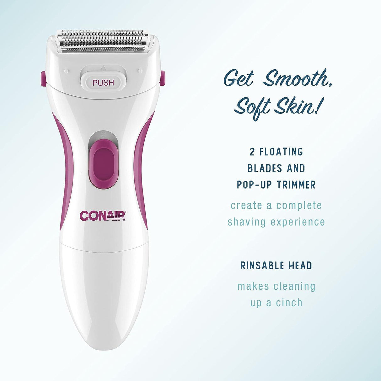 CONAIR Twin Foil Body and Facial Hair Shaver for Women - Pink & White-074108261250-LR-241240-4-LR eShop