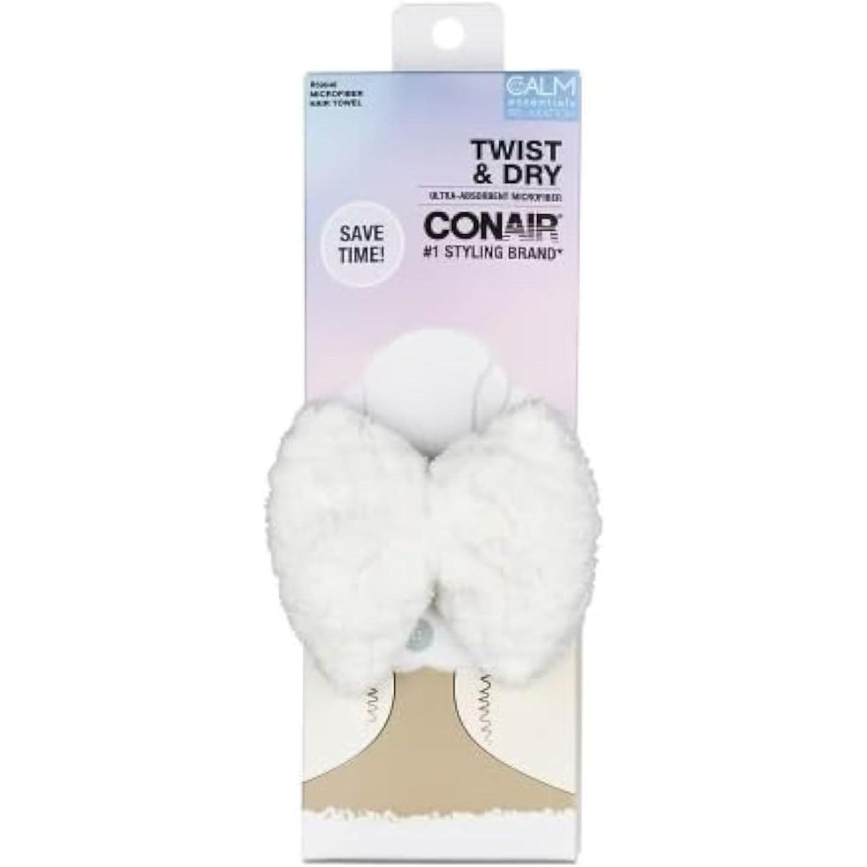 CONAIR Twist & Dry Ultra Absorbent Microfiber Hair Towel With Bow - White-074108596468-LR-354229-1-LR eShop