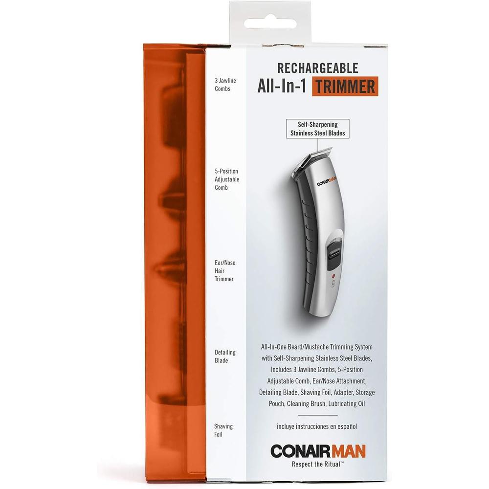 CONAIRMAN All-in-One Beard Trimmer Men's Grooming Kit, 12 piece-074108207029-LR-203918-6-LR eShop