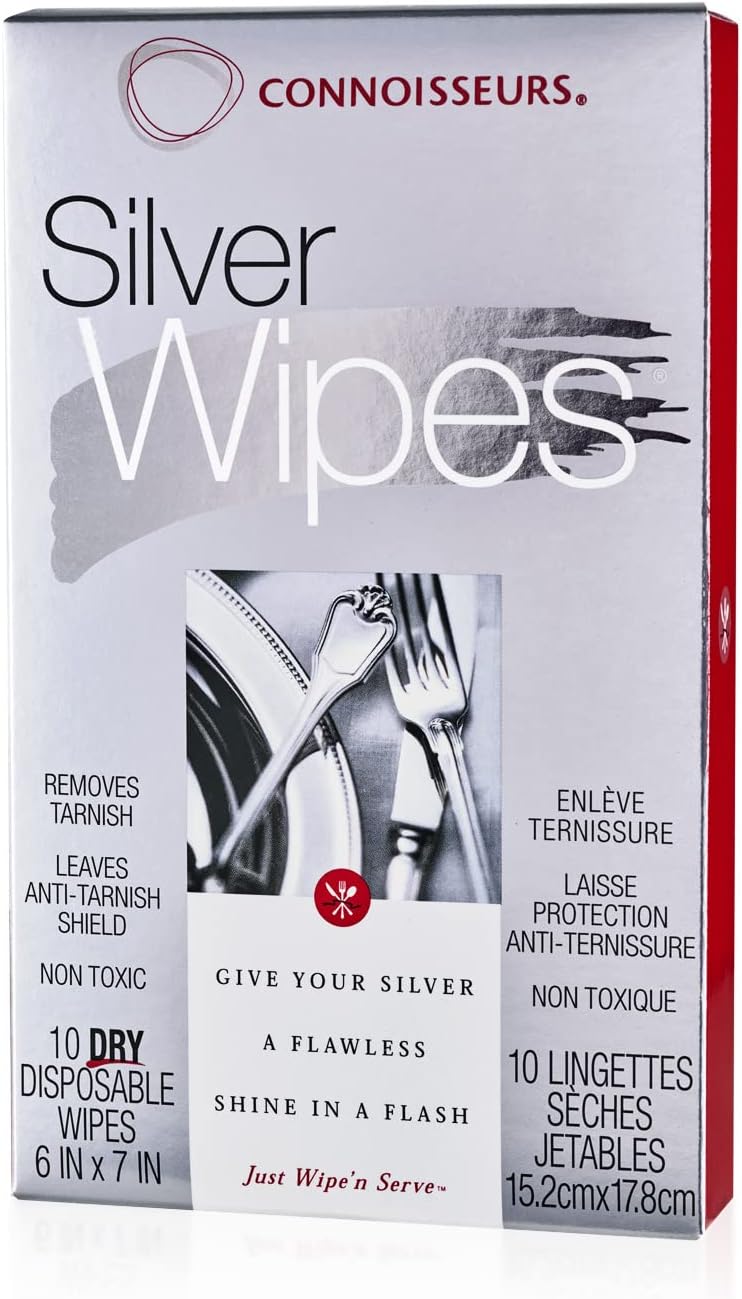 CONNOISSEURS Dry and Disposable Silver Wipes, 10 count-078682001462-LR-133781-1-LR eShop