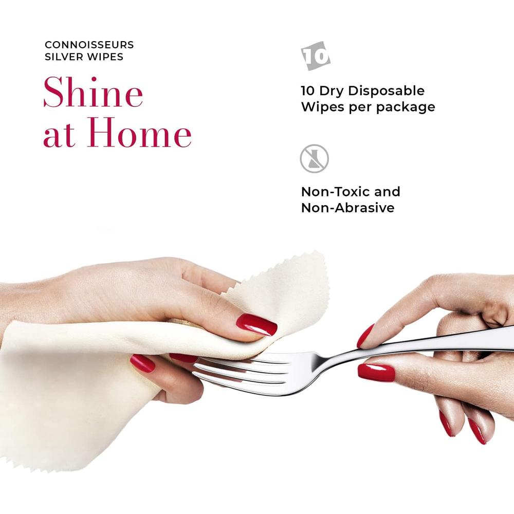 CONNOISSEURS Dry and Disposable Silver Wipes, 10 count-078682001462-LR-133781-3-LR eShop