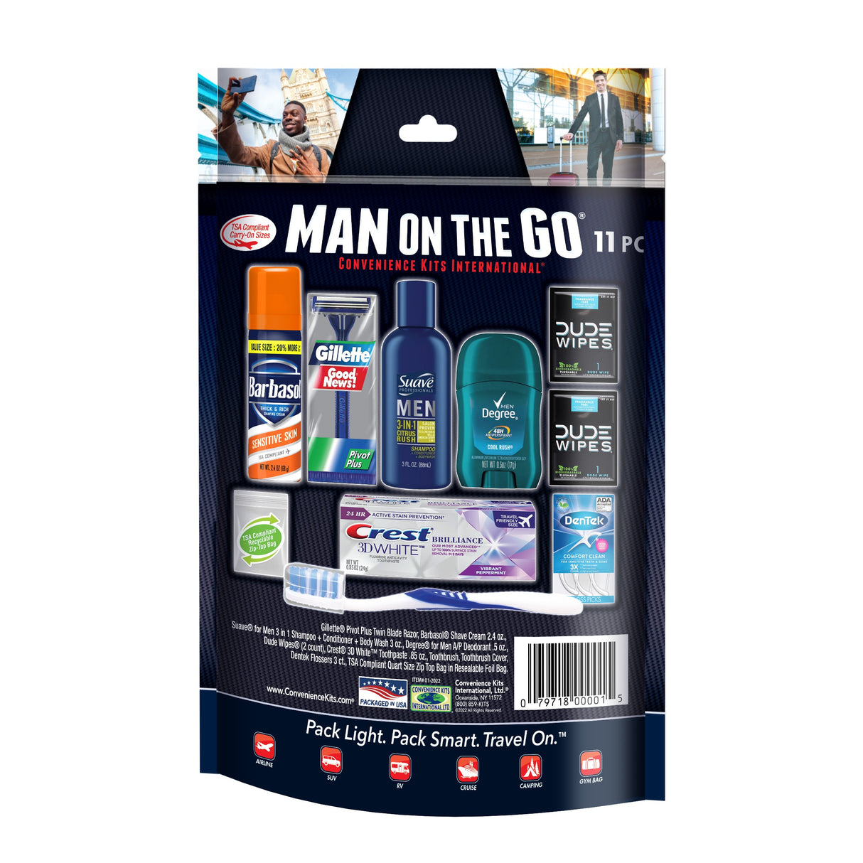 Convenience Kits International Man On The Go Travel Kit, 11 count-079718000015-LR-219099-3-LR eShop