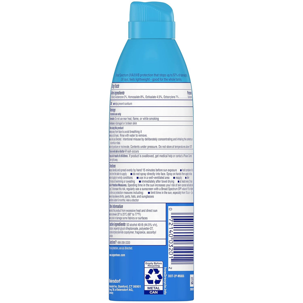Coppertone Complete Sunscreen Spray, SPF 50 Spray Sunscreen, 5.5 Oz-072140035204-LR-363381-6-LR eShop