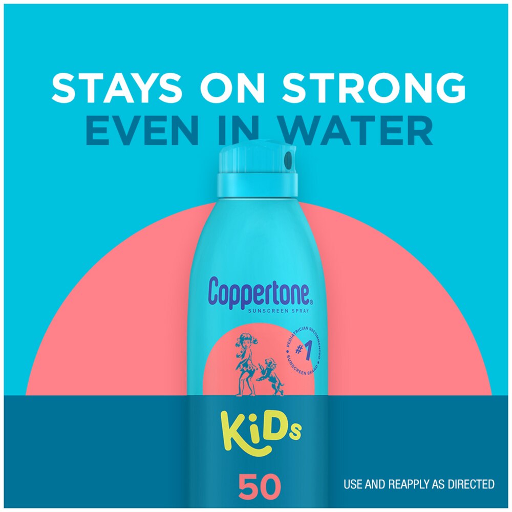 Coppertone Kids Sunscreen Spray SPF 50, Water Resistant, 5.5 Oz Can-072140038250-LR-363523-5-LR eShop