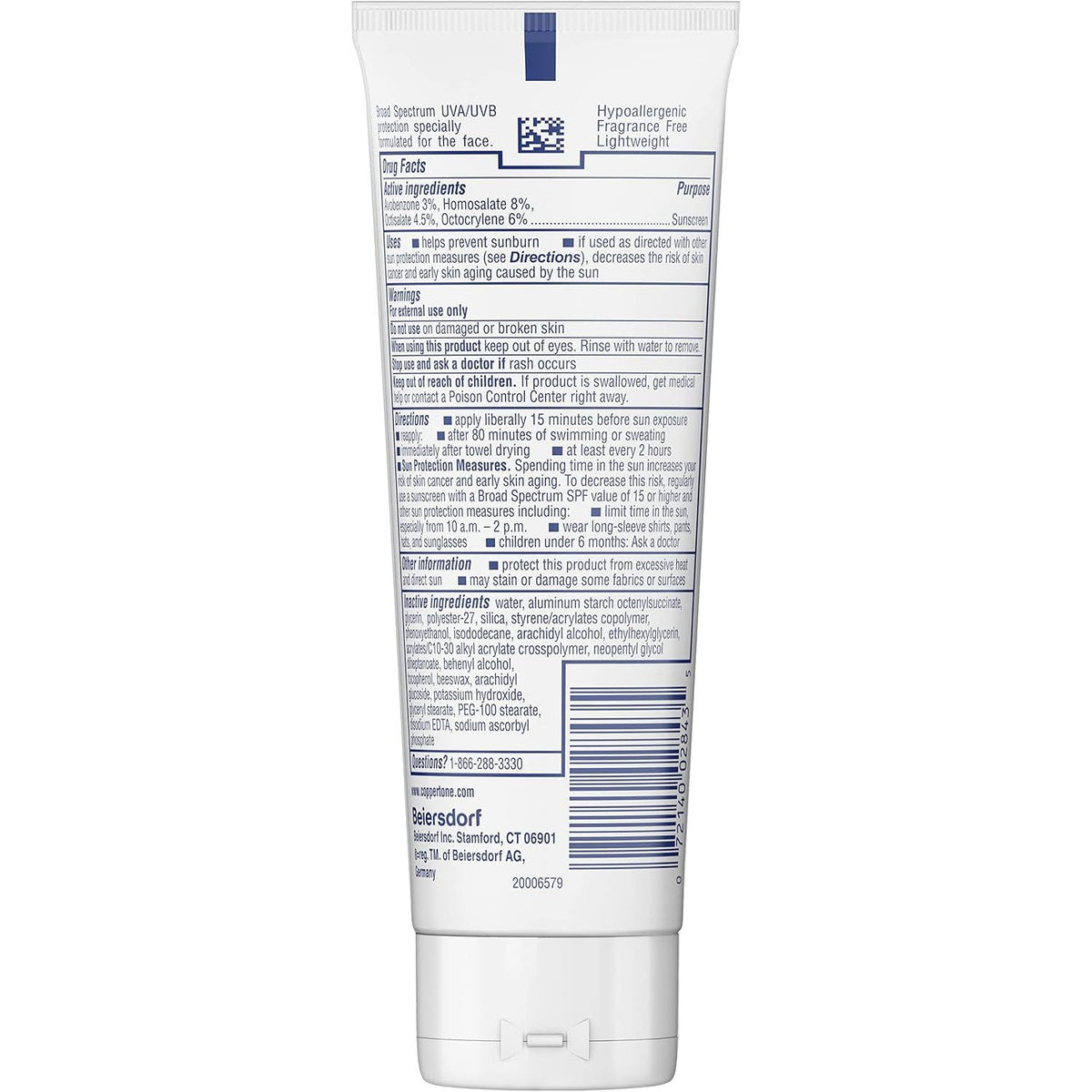 Coppertone Oi-Free Face Sunscreen Lotion - SPF 30, 3 oz-072140028435-LR-363351-11-LR eShop