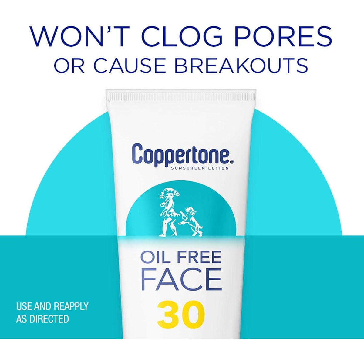 Coppertone Oi-Free Face Sunscreen Lotion - SPF 30, 3 oz-072140028435-LR-363351-3-LR eShop