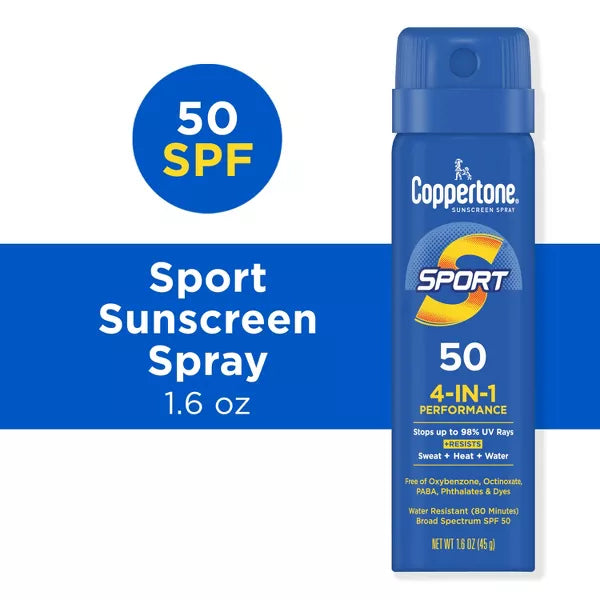 Coppertone Sport Water Resistant Spray Sunscreen - SPF 50, 1.6 oz-072140029111-LR-351351-3-LR eShop