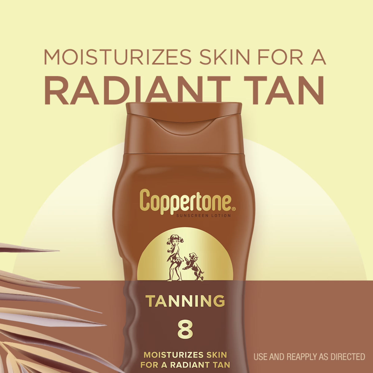 Coppertone Tanning Sunscreen Lotion, Broad Spectrum SPF 8, 8 Fl Oz-072140027414-LR-363340-2-LR eShop