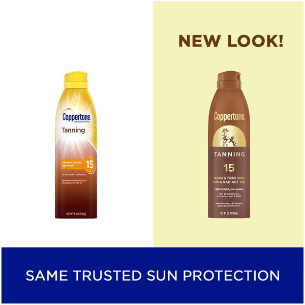 Coppertone Tanning Sunscreen Spray, Broad Spectrum SPF 15, 5.5 Oz-072140038236-LR-363522-2-LR eShop