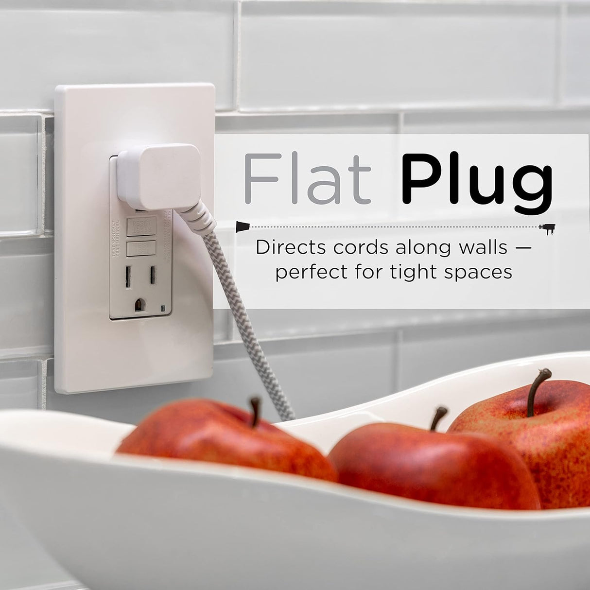 cordinate Basic 3-Outlet Polarized Extension Cord - White, 15 ft-030878434317-LR-339331-6-LR eShop