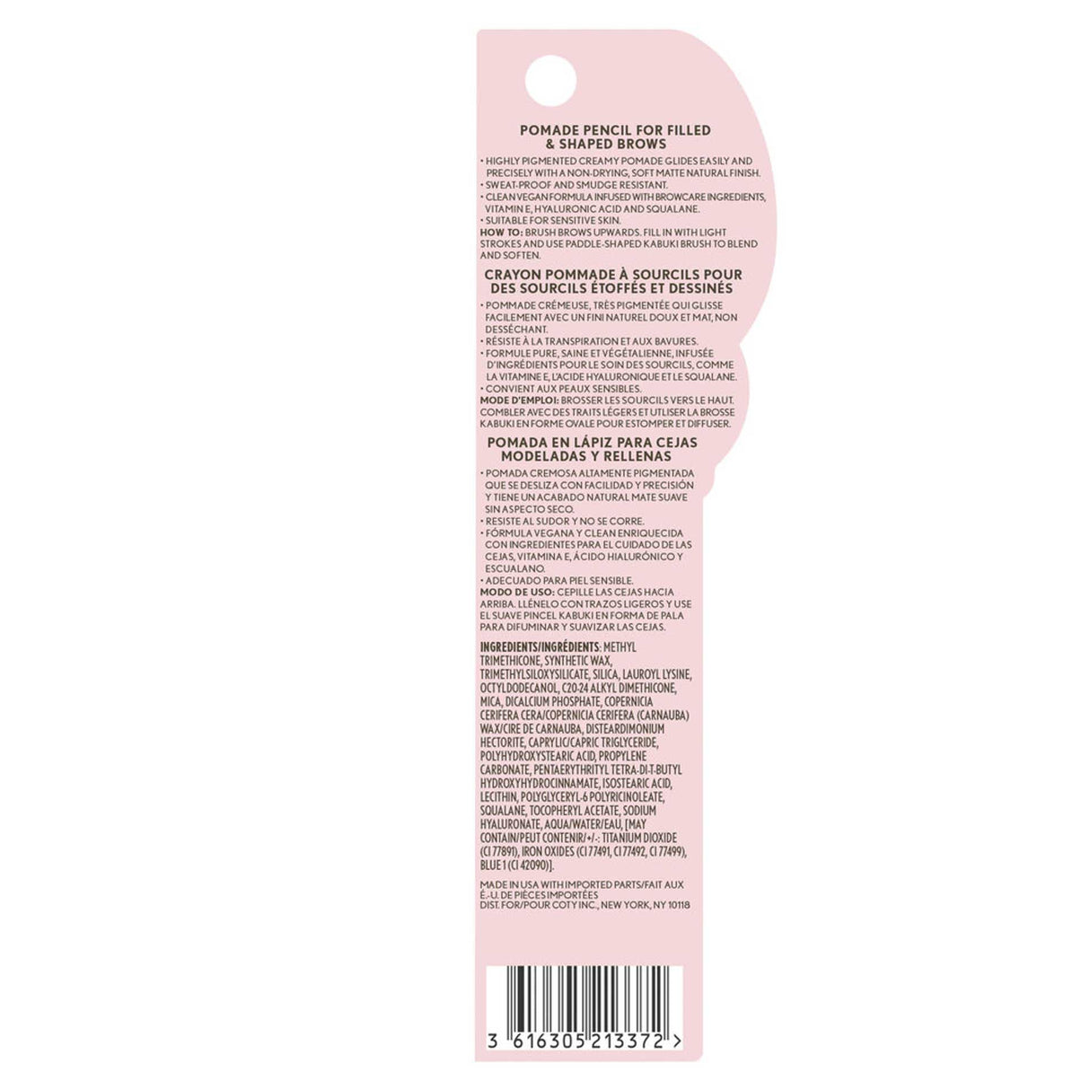 COVERGIRL Clean Fresh Brow Filler Pomade Eyebrow Pencil - 600 Dark Brown-3616305213372-LR-352524-5-LR eShop