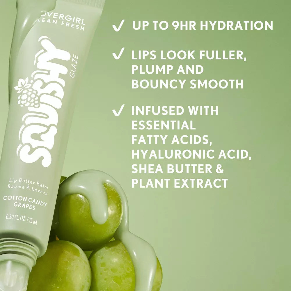 COVERGIRL Clean Fresh Squishy Glaze Lip Butter Balm - 120 Cotton Candy Grapes , 0.5 oz-3616307175456-LR-360048-4-LR eShop