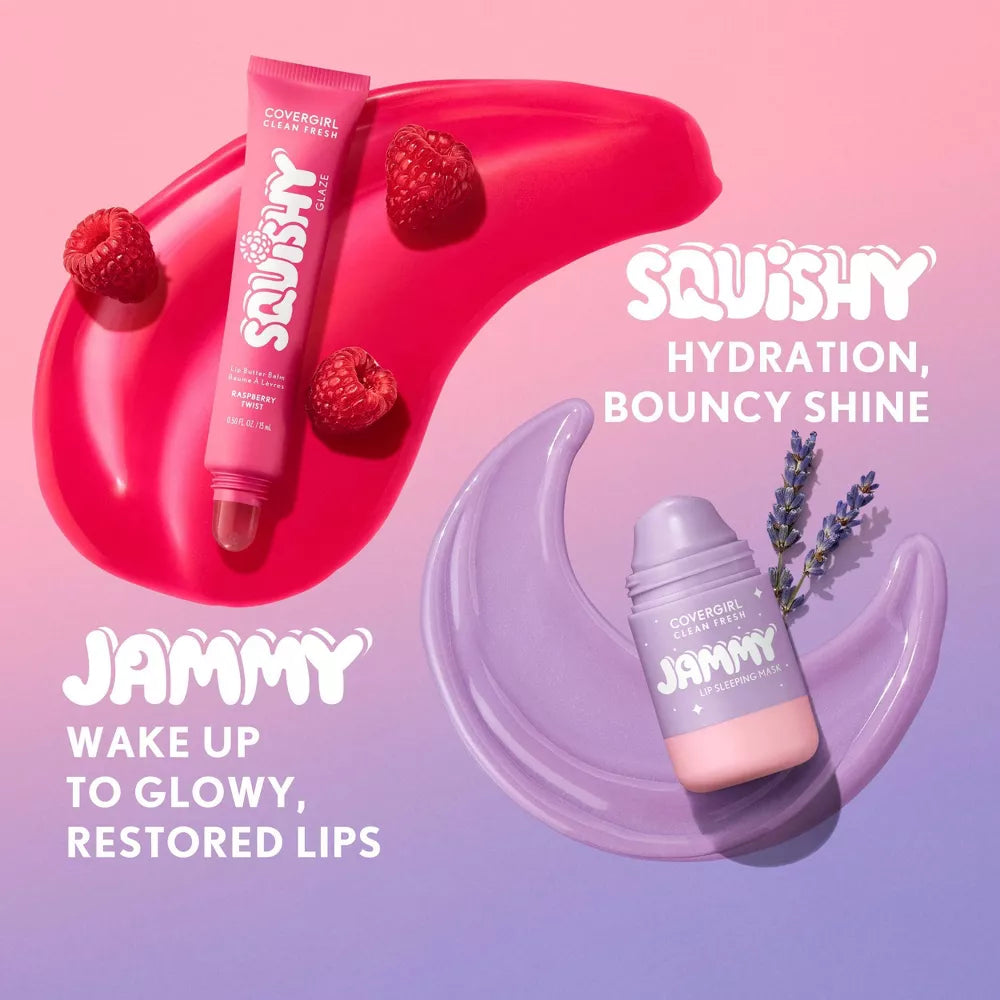 COVERGIRL Clean Fresh Squishy Glaze Lip Butter Balm - 160 Fresh Plum, 0.5 oz-3616307175470-LR-360050-8-LR eShop
