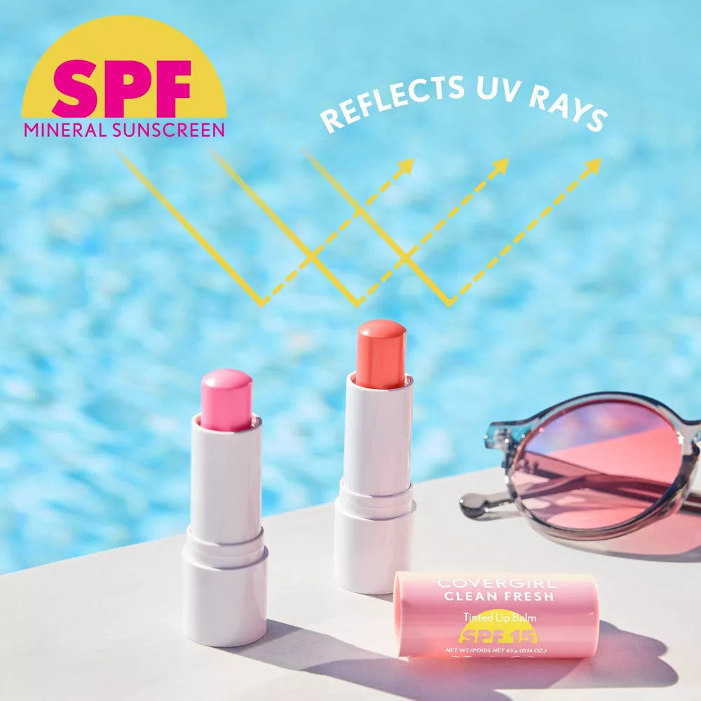 COVERGIRL Clean Fresh Tinted Lip Balm SPF - 10 You Make Me Blush, 0.14 oz-3616306374119-LR-358383-7-LR eShop