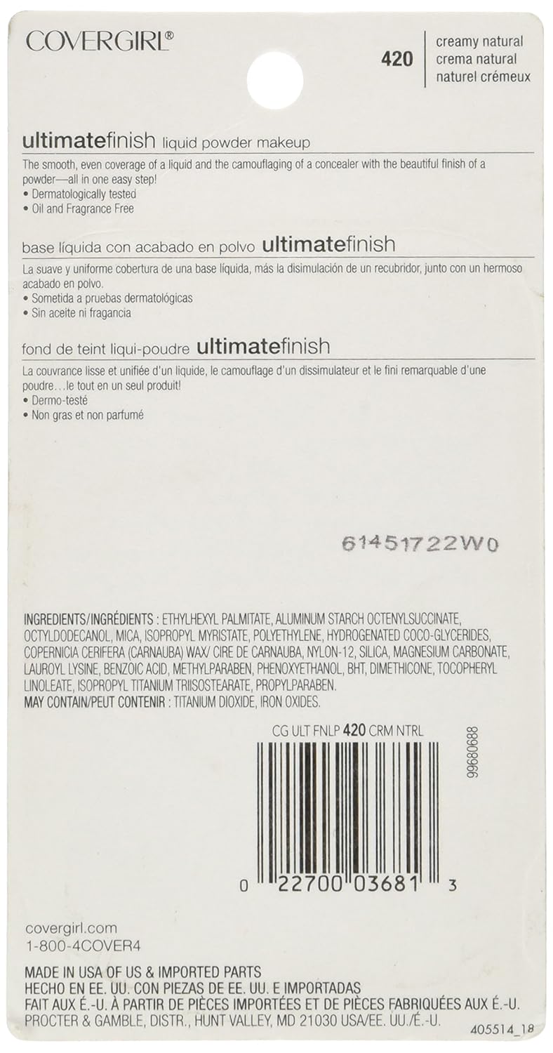 COVERGIRL Outlast All-Day Ultimate Finish 3-in-1 Foundation - 420 Creamy Natural-022700036813-LR-07757-3-LR eShop