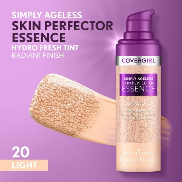 COVERGIRL Simply Ageless Skin Perfector Essence Foundation - 20 Light-3616304842528-LR-352519-6-LR eShop