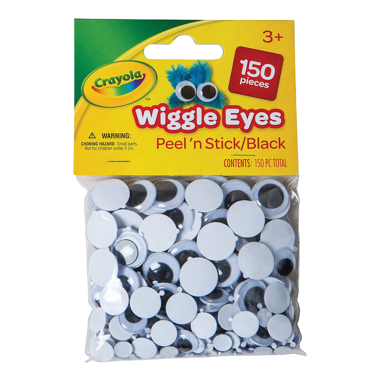 Crayola Assorted Sizes Round Wiggle Eyes - Black, 150 count-084001134469-LR-319973-1-LR eShop