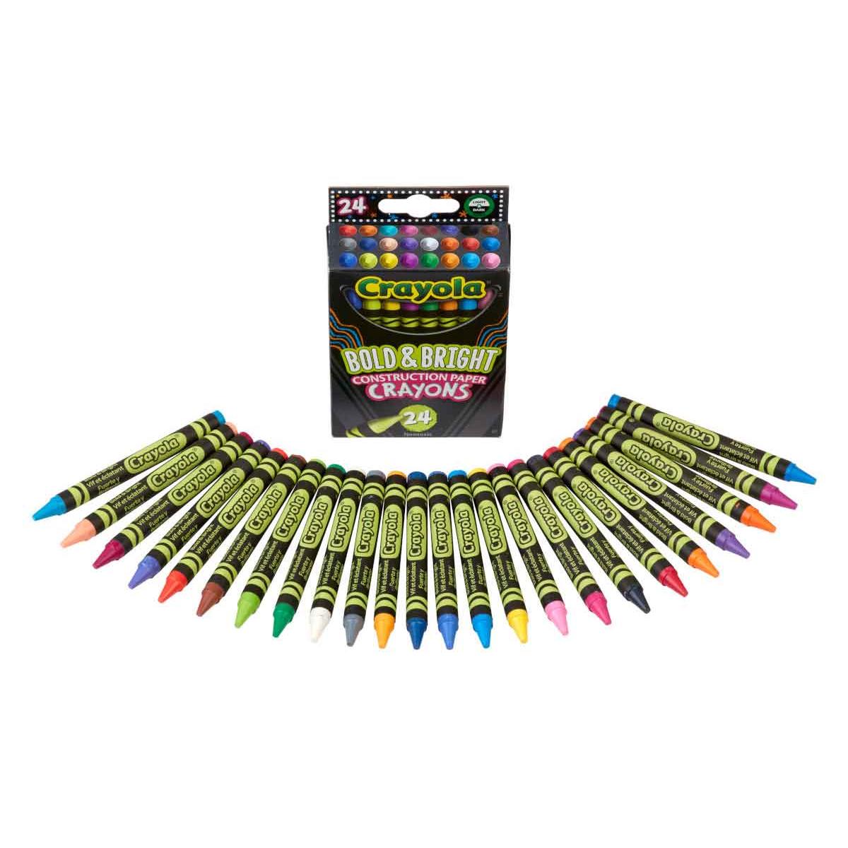 Crayola Bold & Bright Construction Paper Crayons, 24 count-071662034634-LR-355003-3-LR eShop