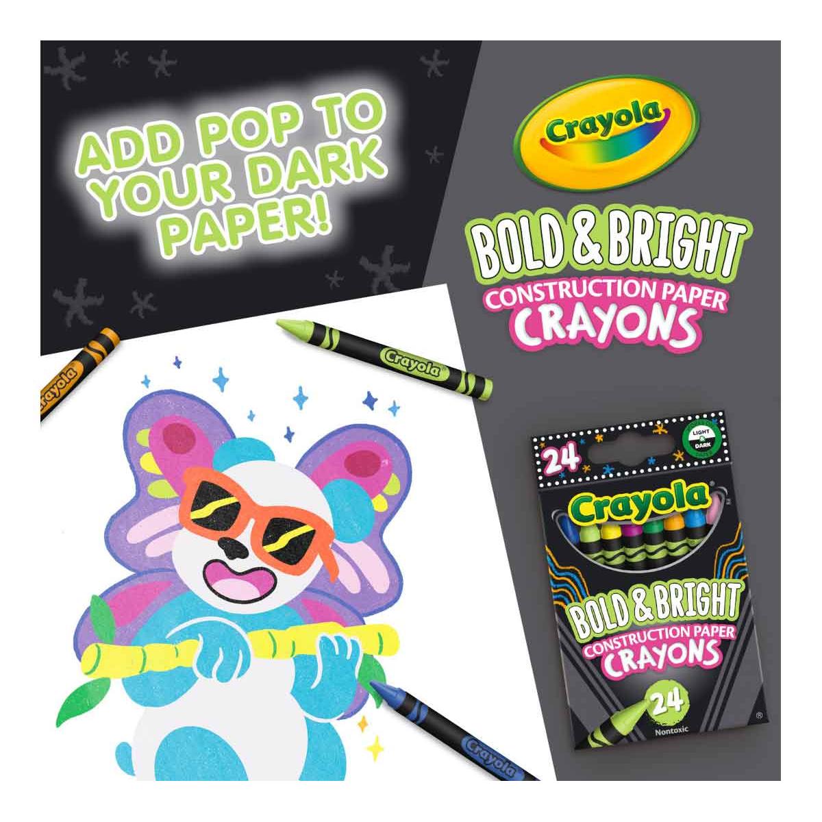 Crayola Bold & Bright Construction Paper Crayons, 24 count-071662034634-LR-355003-5-LR eShop