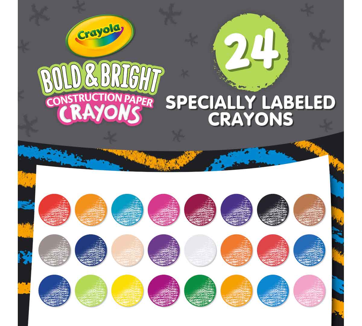 Crayola Bold & Bright Construction Paper Crayons, 24 count-071662034634-LR-355003-6-LR eShop