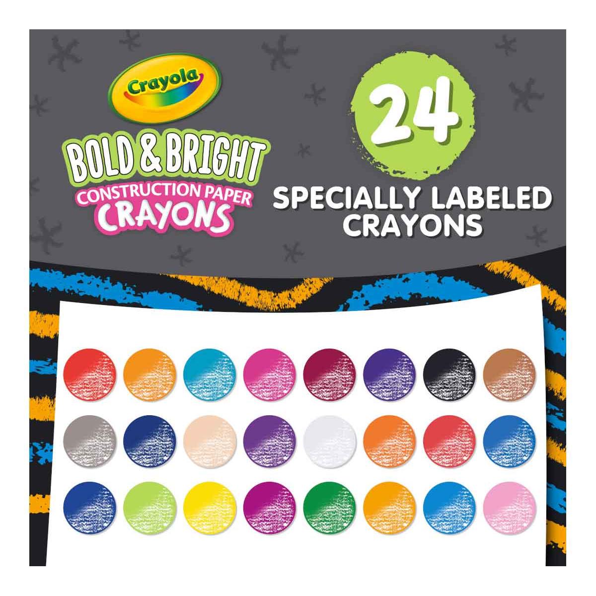 Crayola Bold & Bright Construction Paper Crayons, 24 count-071662034634-LR-355003-6-LR eShop