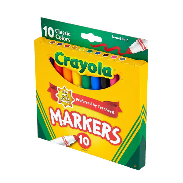 Crayola Broad Line Markers - Classic Colors, 10 count-071662077228-LR-112485-6-LR eShop